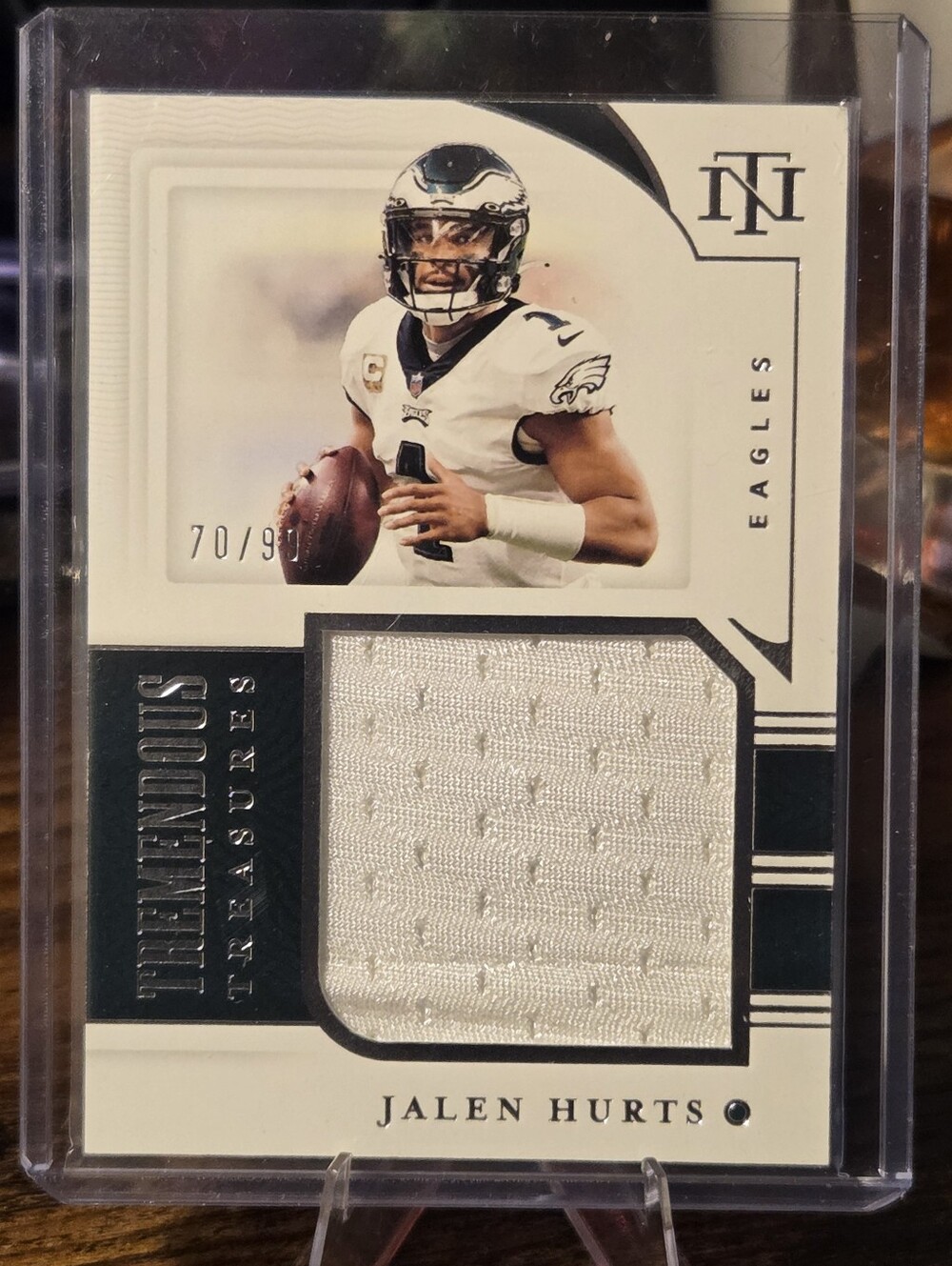 Jalen Hurts Philadelphia Eagles Game-Used Jersey Card - White Patch